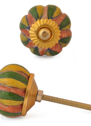 Green,Yellow and Brown Melon knob