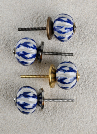 Blue Design Ceramic Knob