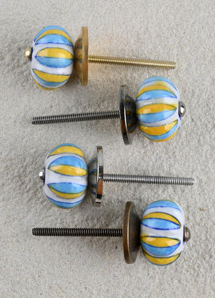 Turquoise and Yellow Color Knob