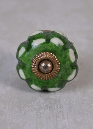 Vintage Green Melon Shaped Ceramic Wardrobe Cabinet Knob