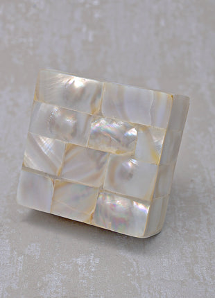 Unique Square Shaped Mother of Pearl Drawer Cabinet Knob