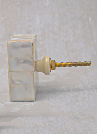 Unique Square Shaped Mother of Pearl Drawer Cabinet Knob