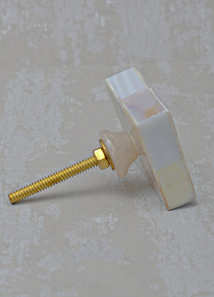 Square Shaped Mother Of Pearl Drawer Cabinet Knob