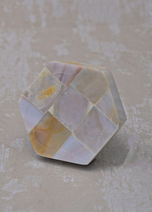 Hexagonal Shaped  Mother Of Pearl Dresser Cabinet Knob