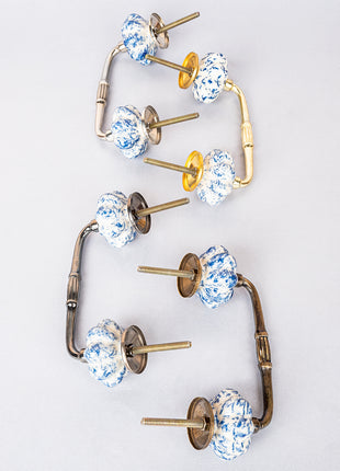 Blue Color Ceramic Knob Drawer Cabinet Pull