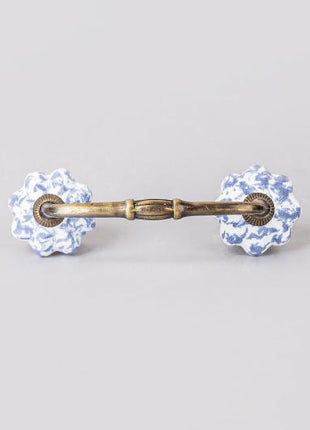 Blue Color Ceramic Knob Drawer Cabinet Pull