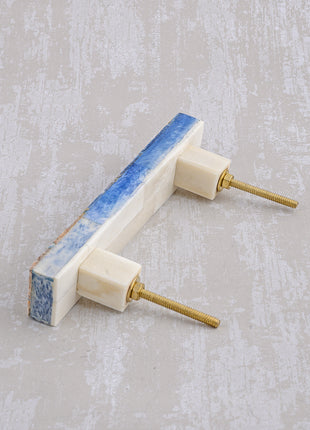 Natural Handmade Horn Bone Drawer Pull-Brown Blue