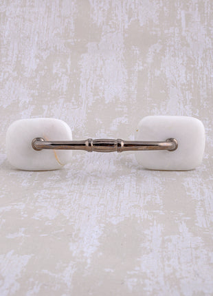 Agate Natural Gemstone Cabinet Furniture Pull - White