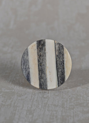 Gray and White Round Shape Bone Knobs 01