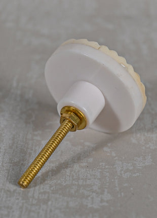 White Color Round Shape Bone Knobs