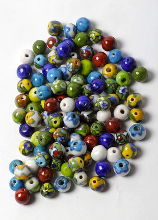 Colorful Ceramic Beads Size: 5mm, 60pcs In a Box