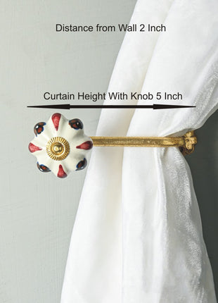 Curtain Tie Backs Hook Decorative Wall Hook-Brown (Set of Two)