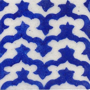 Blue Pattern Ceramic Handmade Kitchen Tile