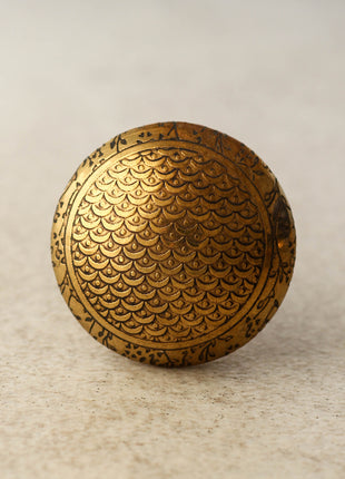 Brass Metal Knob With Gold Polished