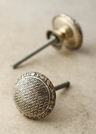 Brass Metal Knob With Silver Polished