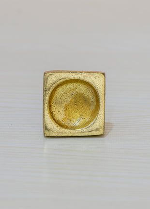 Square Brass Metal Knob