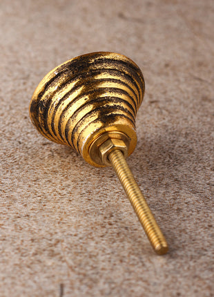 Round Golden color Metal knob