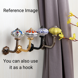 Curtain Tie Backs Hook Decorative Wall Hook- Purple (Set of Two)