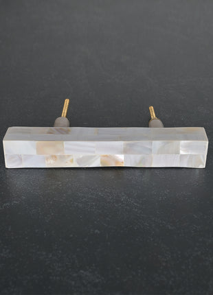 Unique Mother of Pearl Cabinet Pulls, Pulls for Drawers, Cabinet Hardware - Square Shape