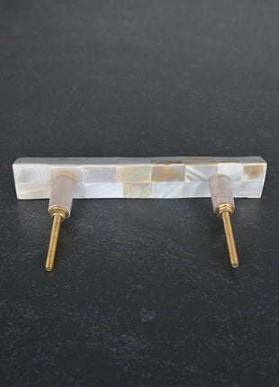 Unique Mother of Pearl Cabinet Pulls, Pulls for Drawers, Cabinet Hardware - Triangle Shape Pull