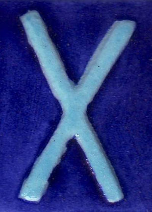 Turquosie X Alphabet Blue Base Tile (2x2)