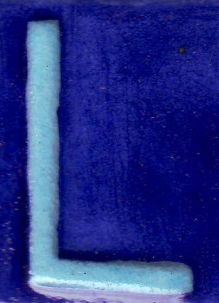 Turquoise L Alphabet Blue Base Tile (2x2)