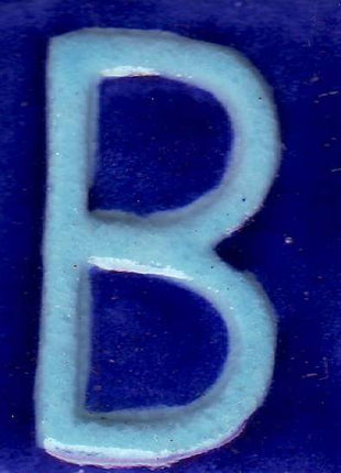 Turquoise B Alphabet Blue Tile (2x2)