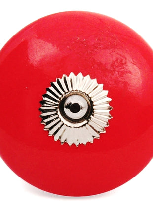 Handpainted Red Ceramic Door Knob