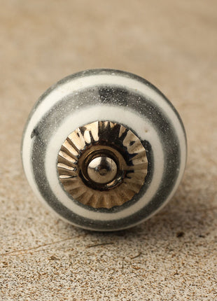 Gray and White Base Cabinet knob