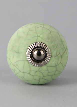 Crackle Aquamarine Ceramic Cabinet Knob