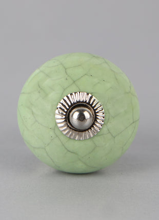 Crackle Aquamarine Ceramic Cabinet Knob