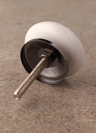 Grey and White Transfer Flat Door Knobs