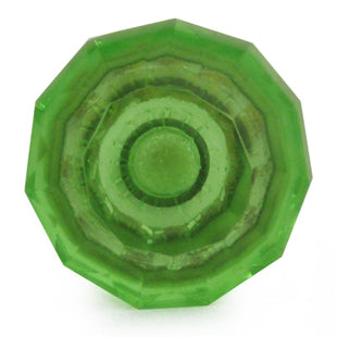 Royal Green Spiral Diamond Cut Mushroom Drawer Cabinet Knob