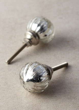 Designer Metallic Silver Kitchen Cabinet Knob