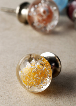 Designer Yellow Bubble Glassware Kitchen Cabinet Knob