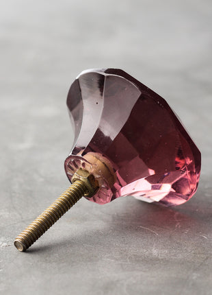 Antique Wine Diamond Cut Glass Kitchen Cabinet Knob (XX-Large)
