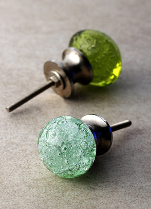 Stylish Aqua Sea Green Bubble Glassware Drawer Knob