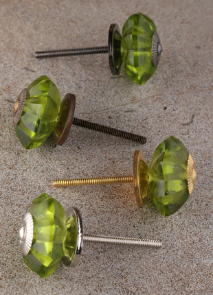 Designer Light Green Glass Kitchen Cabinet Knob