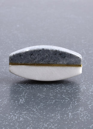 Black And White Agate Stone Cabinet Knobs