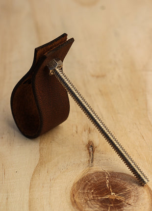 Handmade Cabinet Drawer Leather knob - Brown