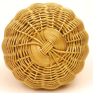 Gold Colored Metal Wire Weaved Knob (Medium)
