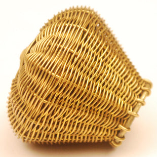 Gold Colored Metal Wire Weaved Knob (Large)