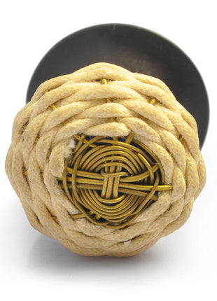 Thread and Metal Wire Weaved Cabinet Knob (Small)