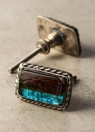 Turquoise Metal Knob for Drawer and Kitchen Cabinet