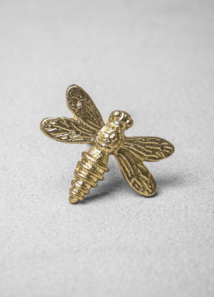 Brass Bee Charm Metallic Knob