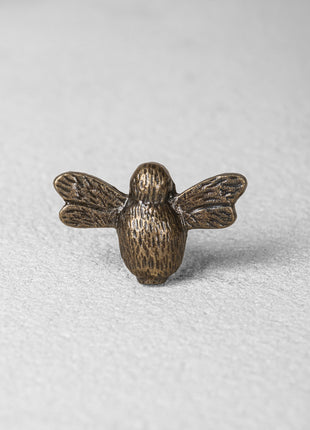 Bumble Bee Antique Brass Metalllic Knob
