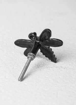 Black Nickel Bee Charm Metallic Knob
