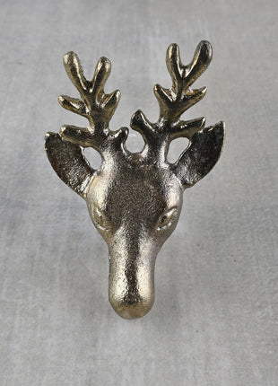 Unique Metallic Deer Head Knob