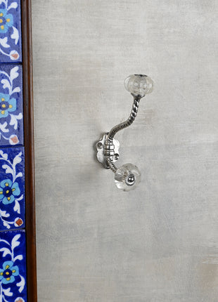 Decorative Metal Wall Hanger With White Glass Knob