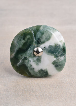 Agate Natural Gemstone Green, White Shade Cabinet Furniture Knobs